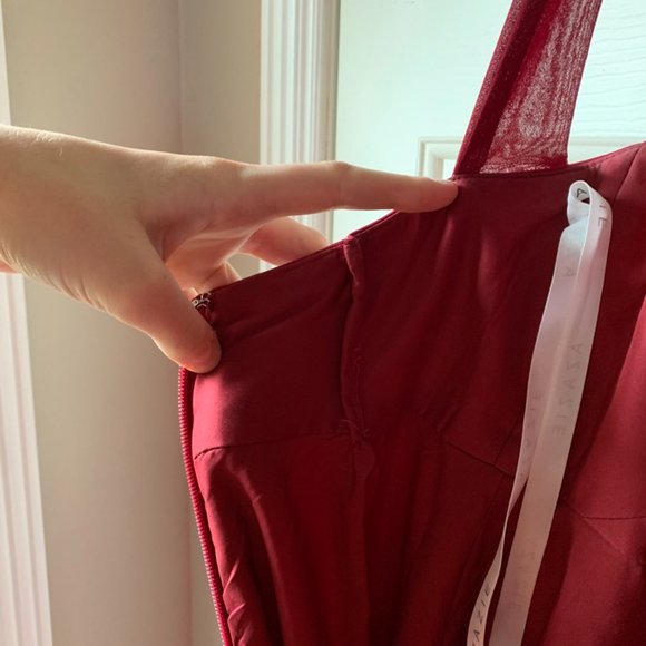 Azazie burgundy bridesmaid dress A8 - Picture 8 of 9